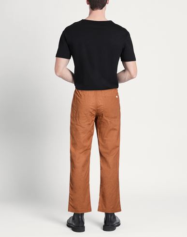 Man Pants Brown Size L Cotton, Linen