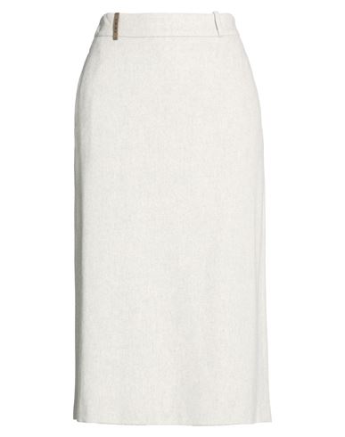 Woman Midi skirt Light grey Size 4 Cashmere
