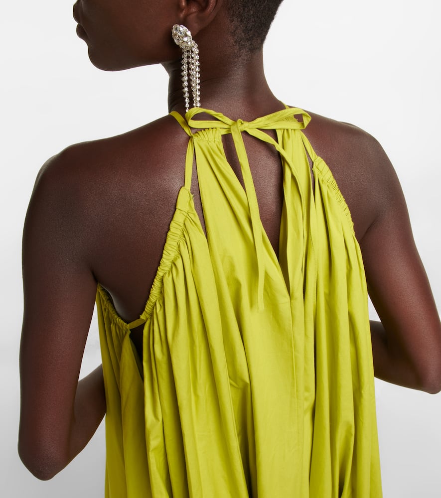 Halterneck cotton gown