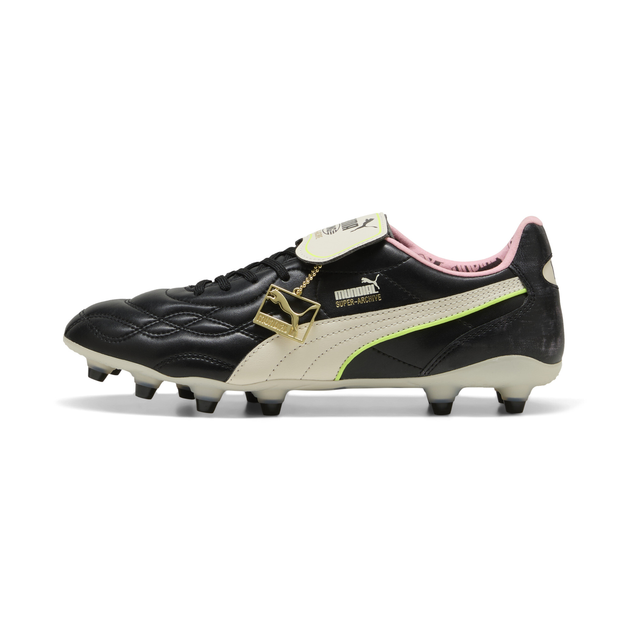 PUMA KING TOP x MUNDIAL Firm Ground/Artificial Ground Men's Soccer Cleats in Black