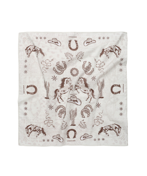 TVH WESTERN PATTERN BANDANA CREAM