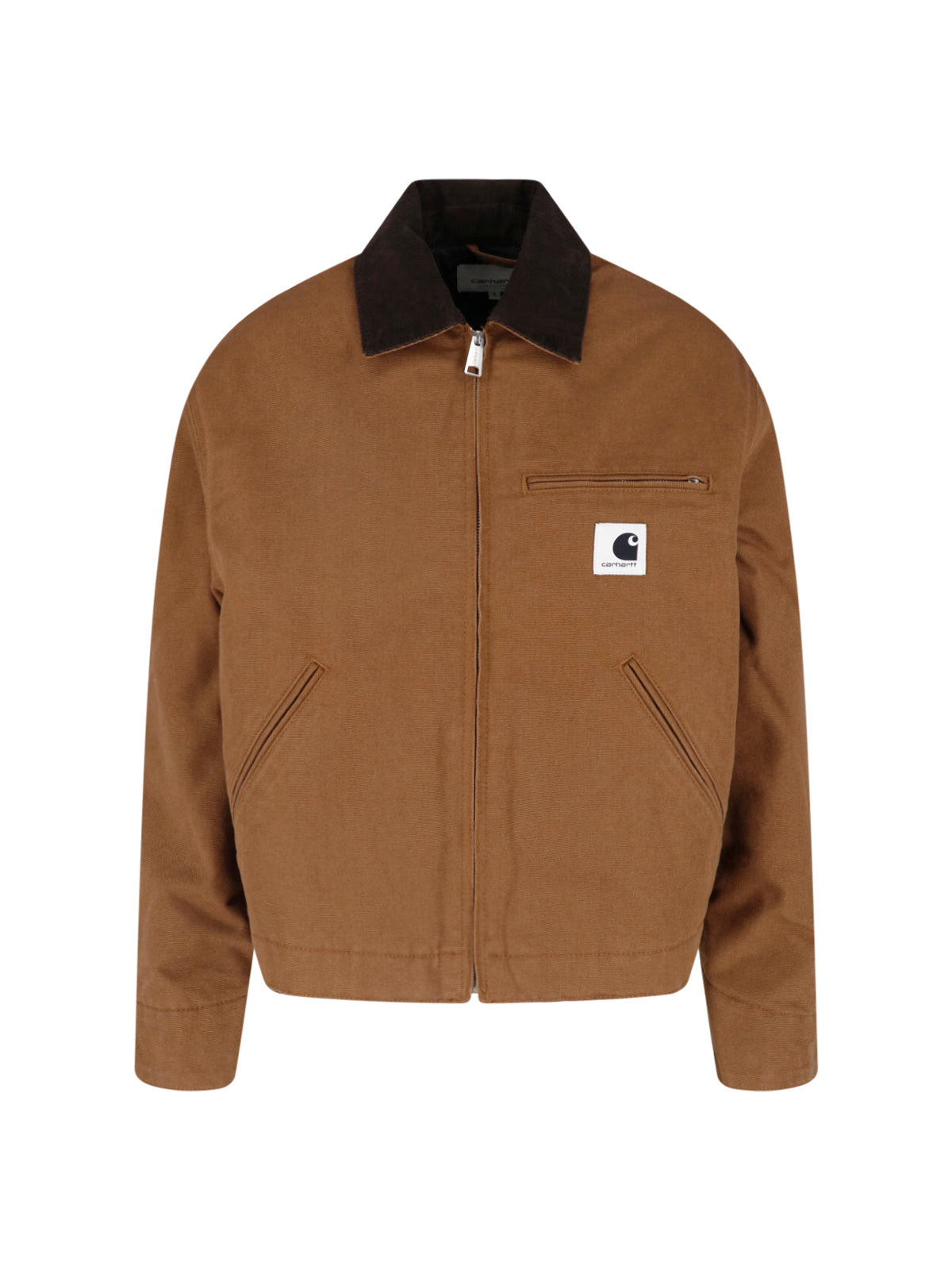 Women's Canvas Zip Jacket with Corduroy Collar