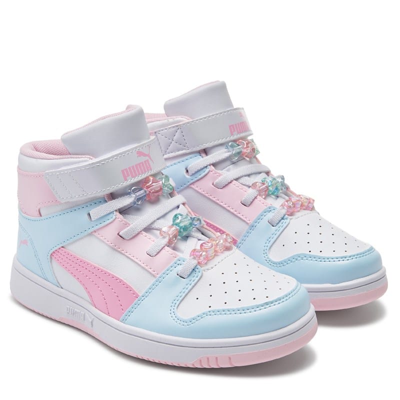 Kids' Rebound Layup High Top Sneaker Little Kid Shoes (Pink/Blue)