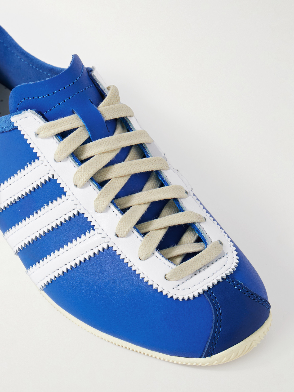 Japan Suede-trimmed Leather Sneakers - Blue