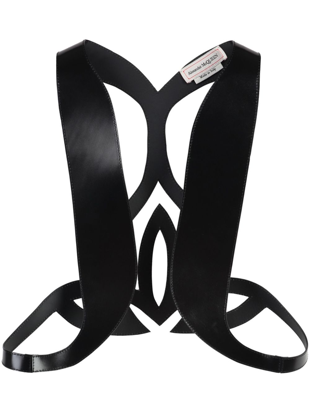 Leather gilet - Black