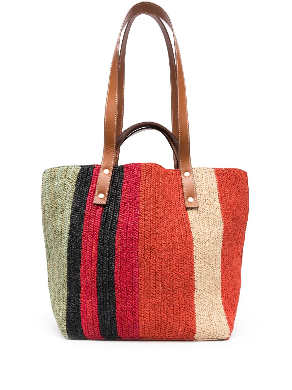 Little Sister raffia tote bag - Black