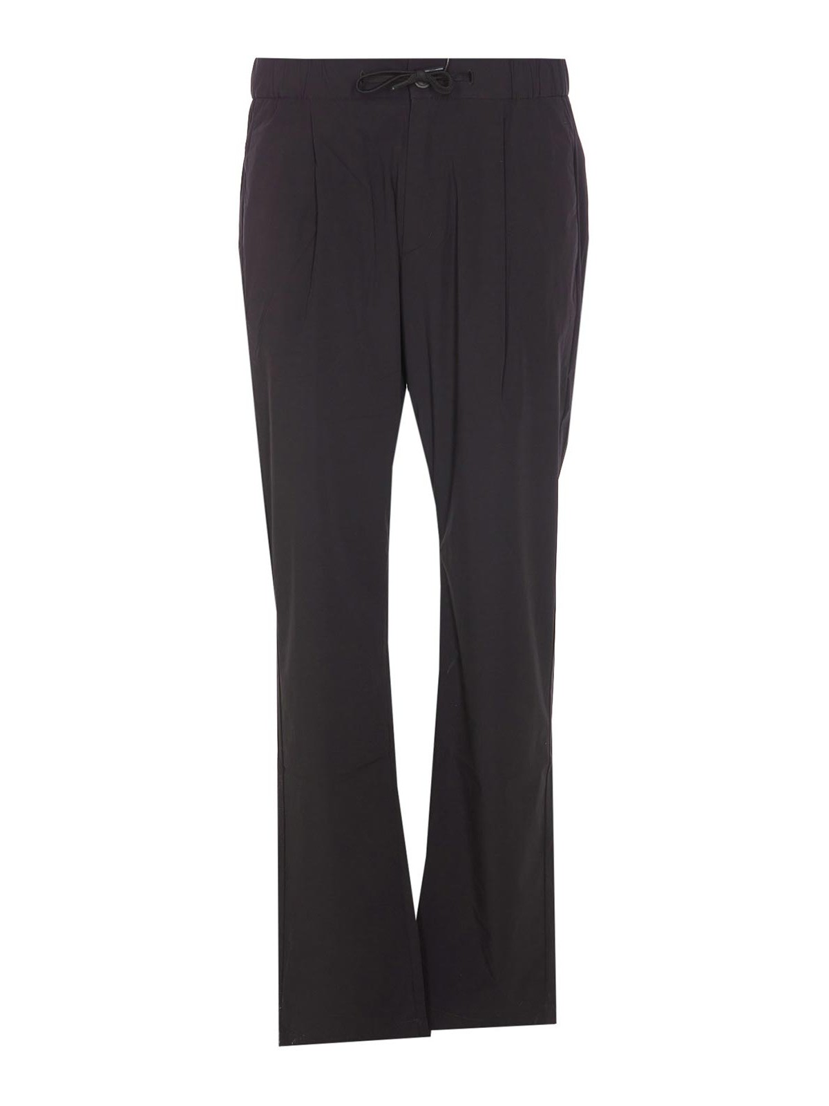 High-waisted Black Nylon Womens Pants