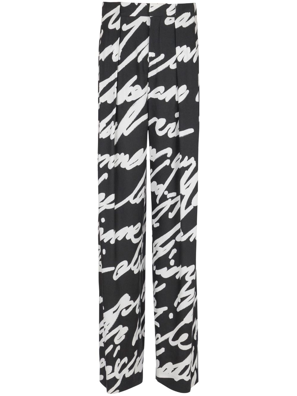 Love Letter pleated trousers - Black
