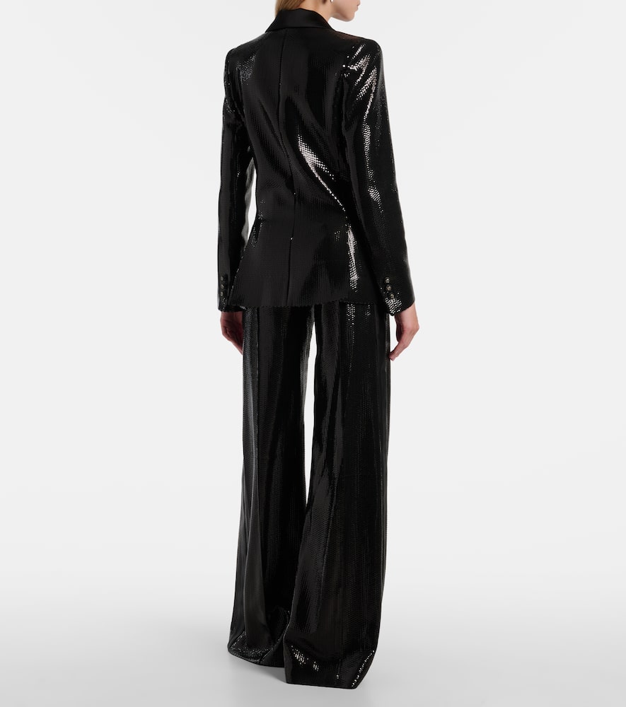 Sequined satin blazer