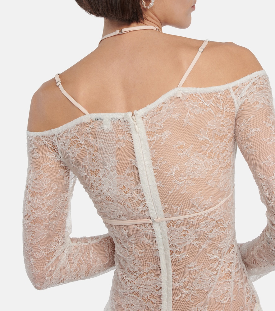 Bridal cutout lace gown