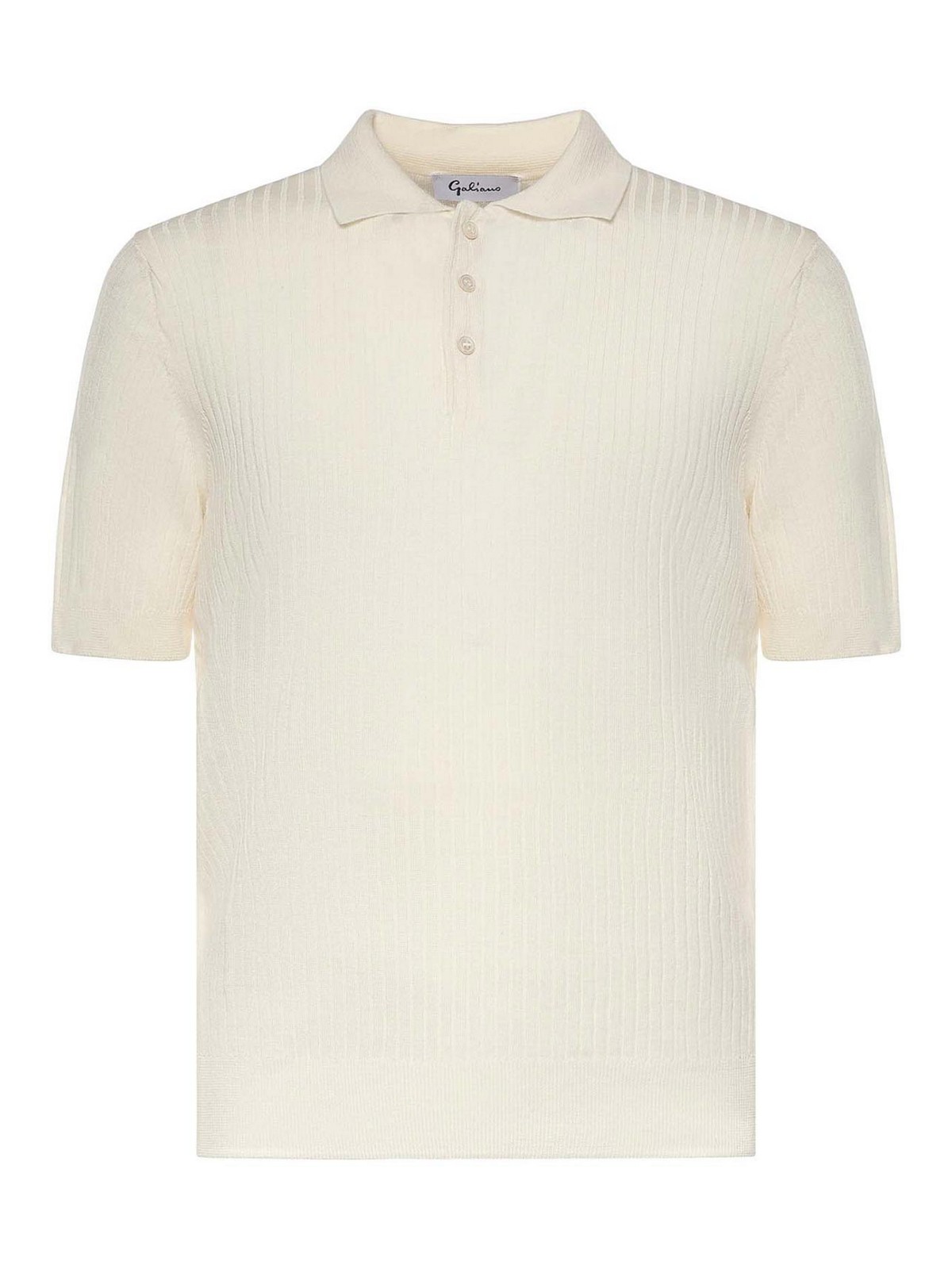 Ribbed Cotton Polo Shirt