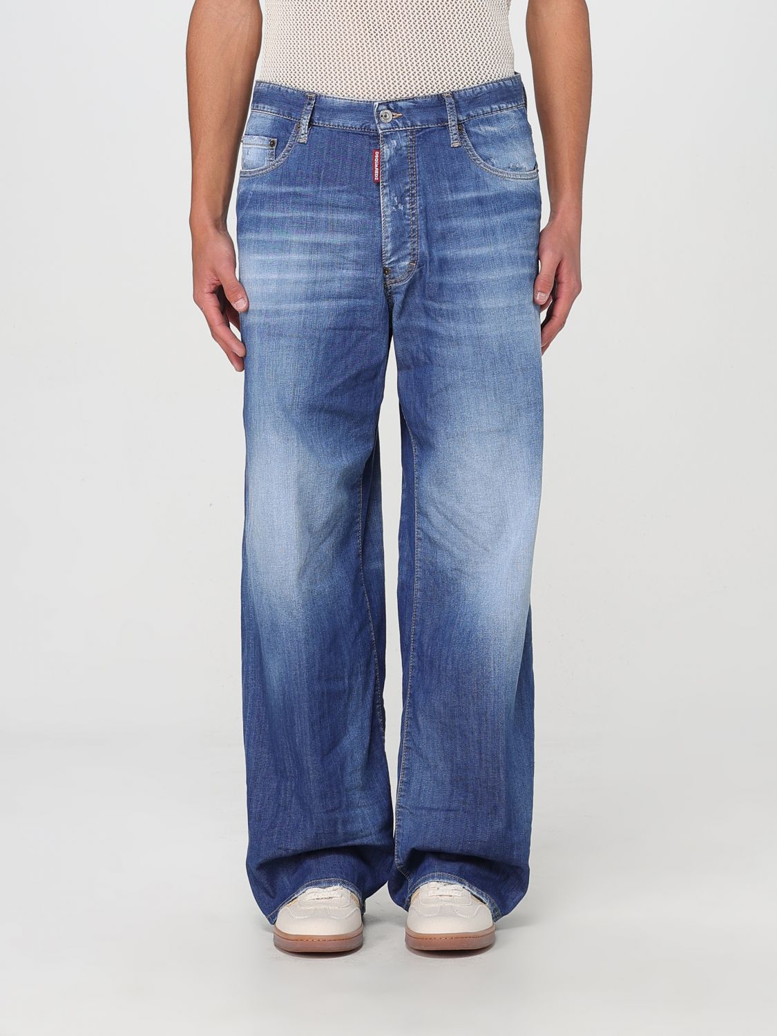 DSQUARED2 logo-embroidered jeans - Blue