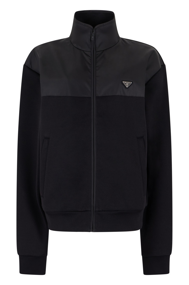 Black Mock Collar Jacket