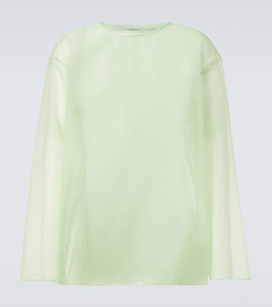 Oversized sheer top