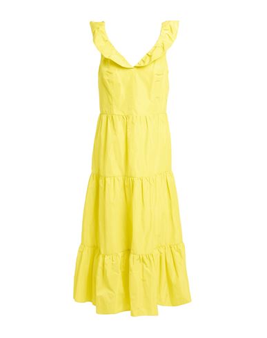 Malìparmi Woman Midi dress Yellow Size 12 Polyester