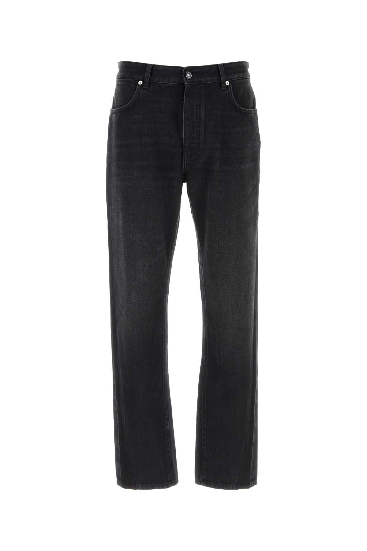 Five-Pocket Cotton Jeans — Black