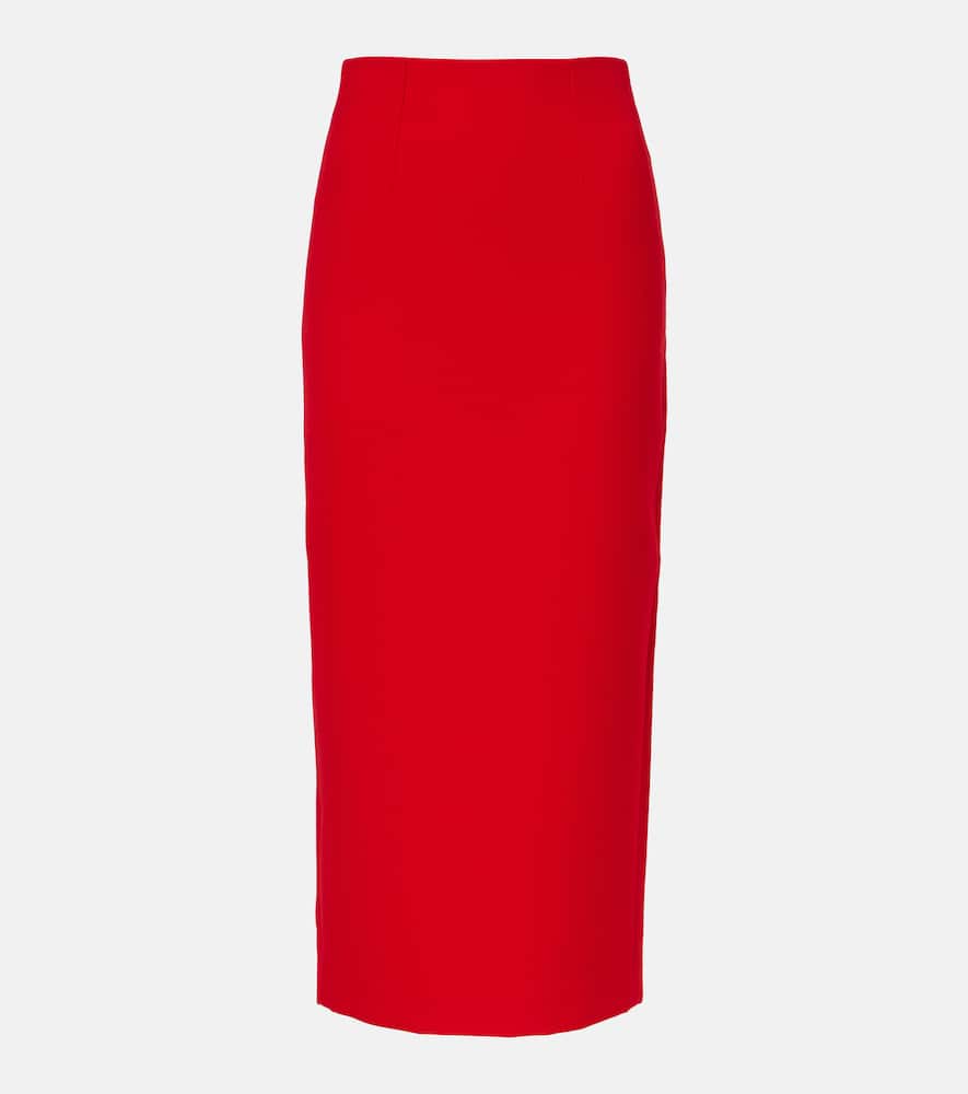 Crêpe pencil skirt
