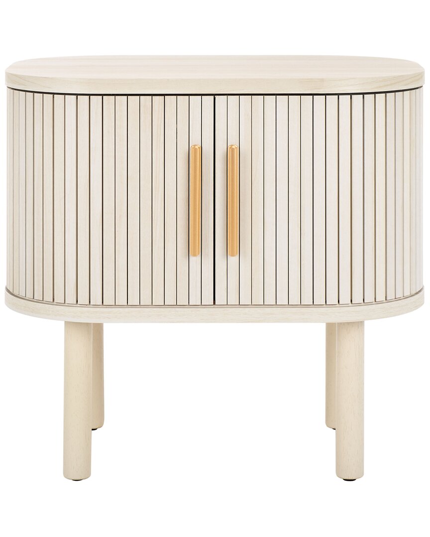 Tealla Tambour-Door Nightstand