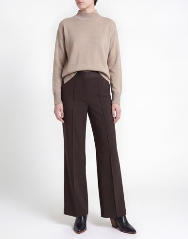 Woman Pants Dark brown Size 16 Polyester, Polyurethane