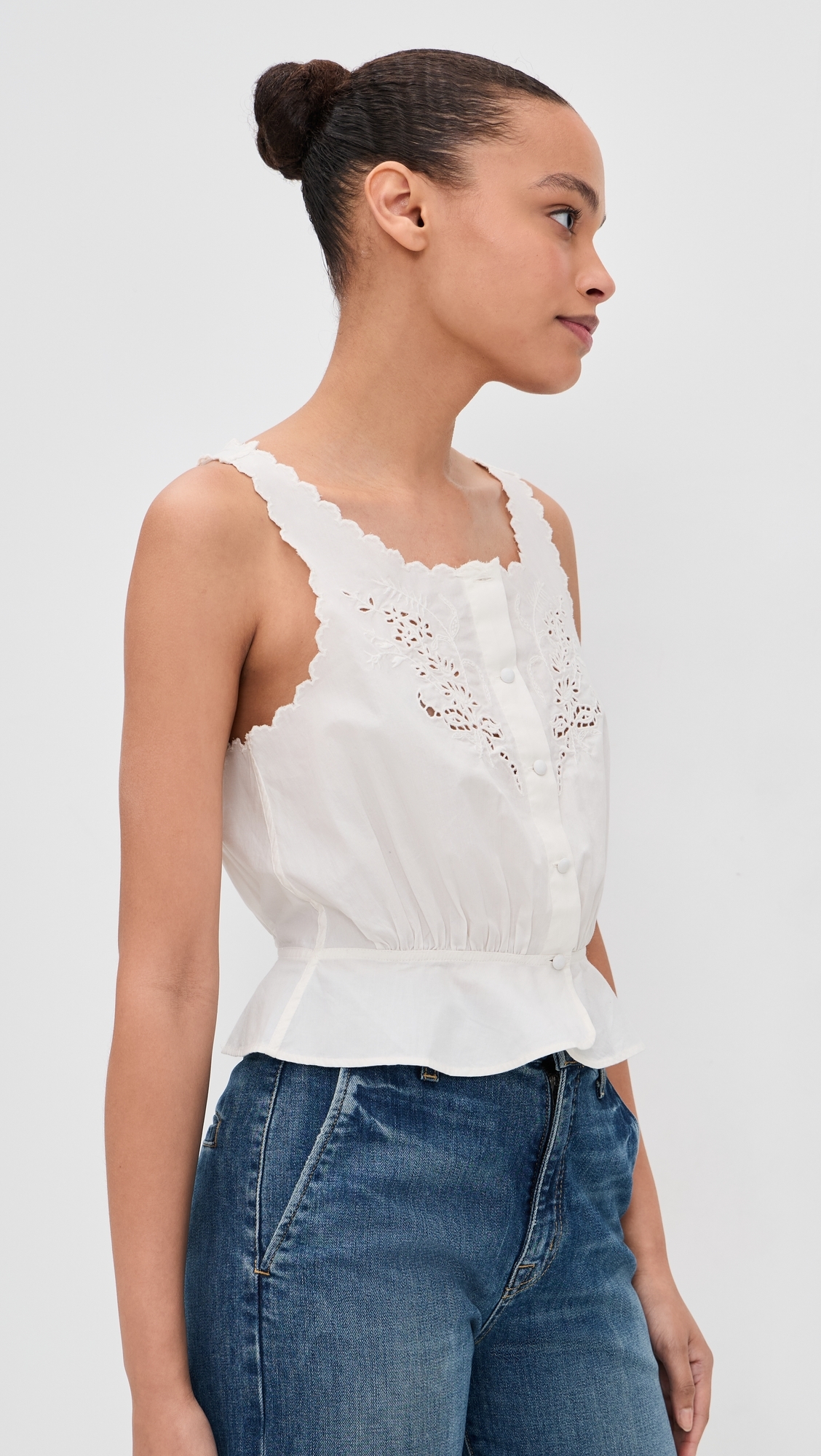 Jerry Tank Blouse Vintage White
