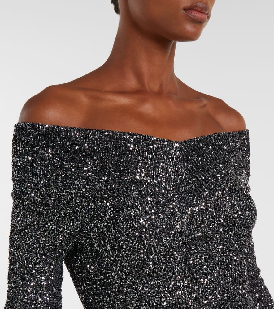 Knitted sequined gown