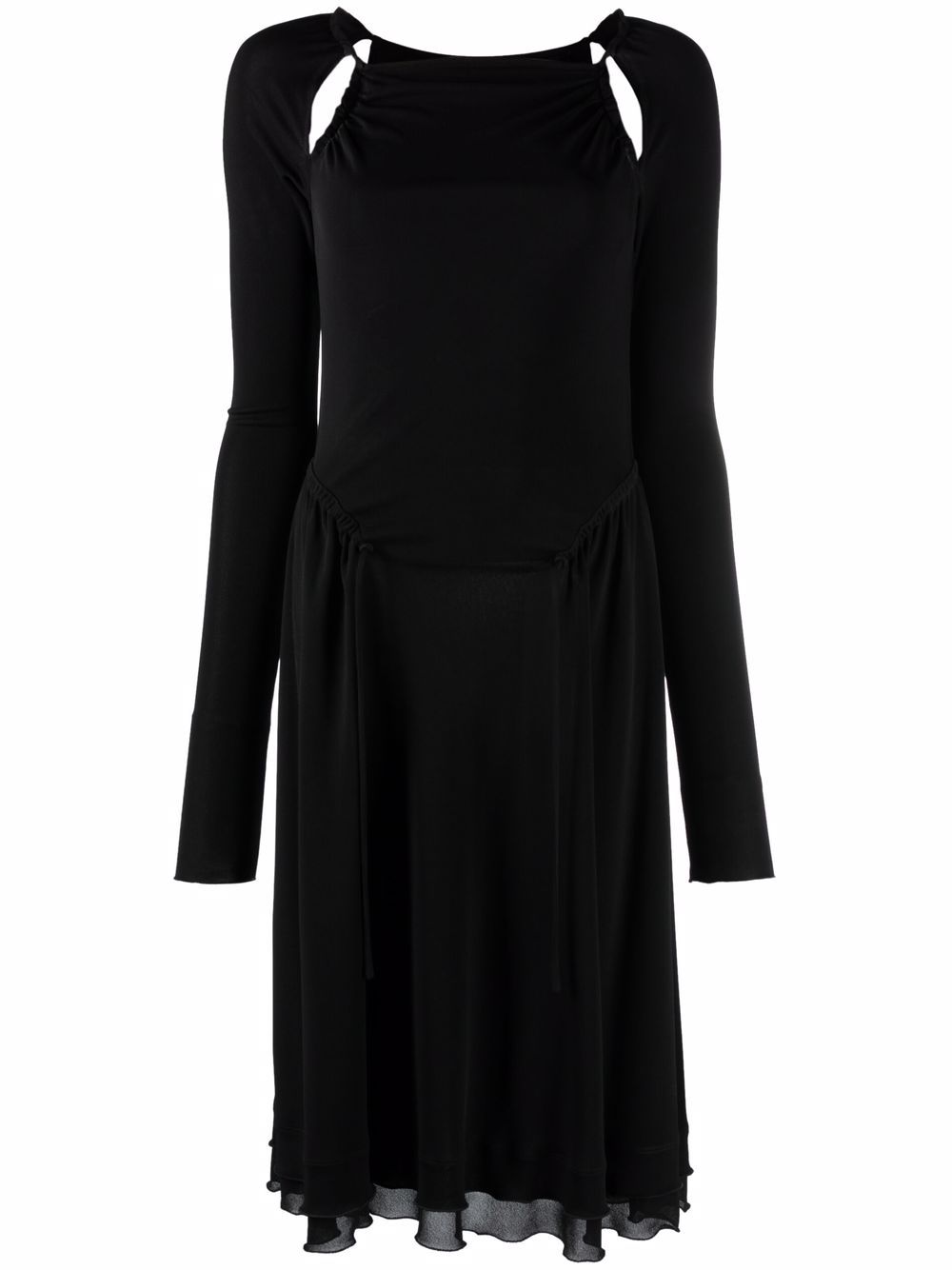 Cut-out detailed midi dress - Black