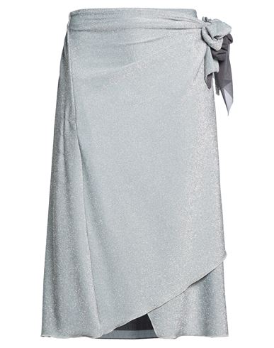 Pièce. Piece Of White Woman Midi skirt Silver Size 8 Polyamide