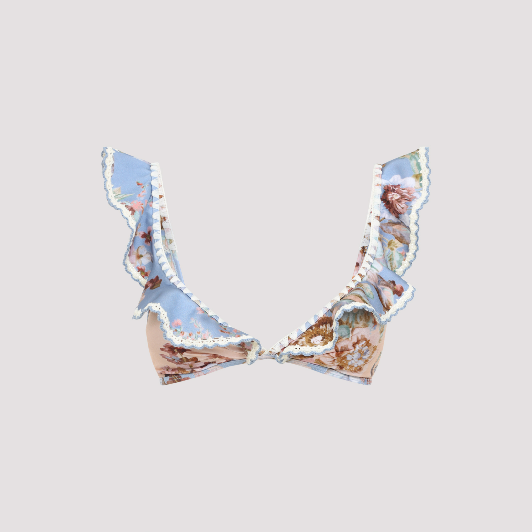 Awaken Crochet Tri Bikini Top Blue Polyamide Elastane Swimwear - Women