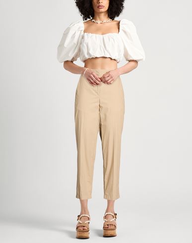 Woman Pants Camel Size 10 Cotton