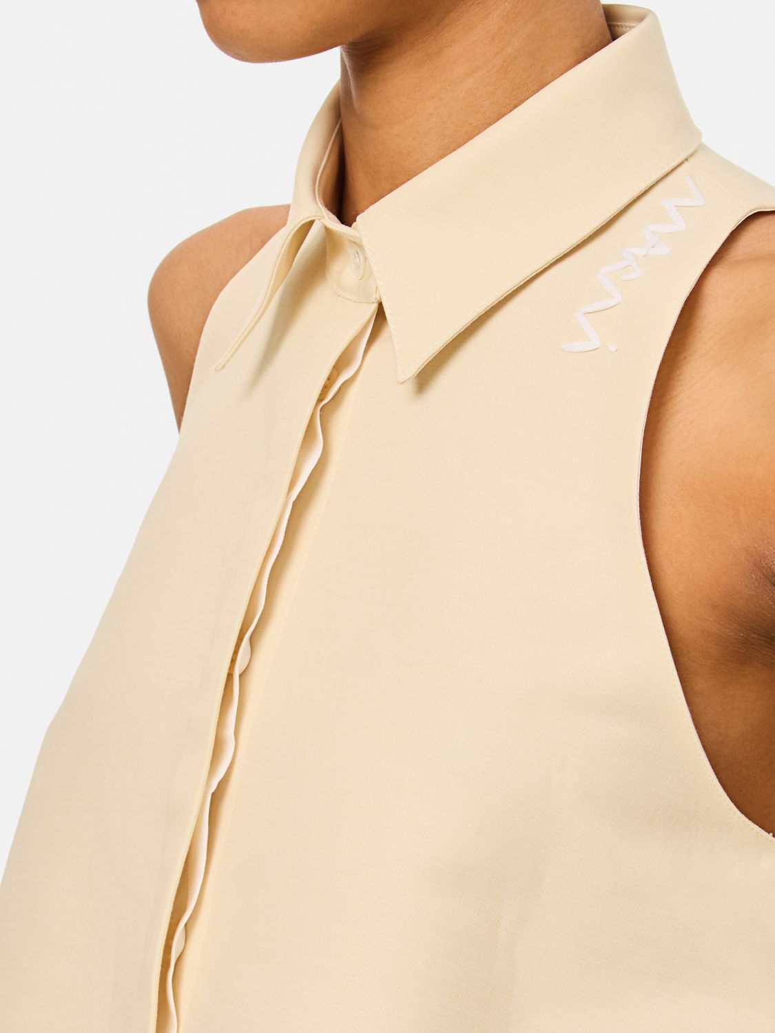 Buttoned cotton shirt - Neutrals