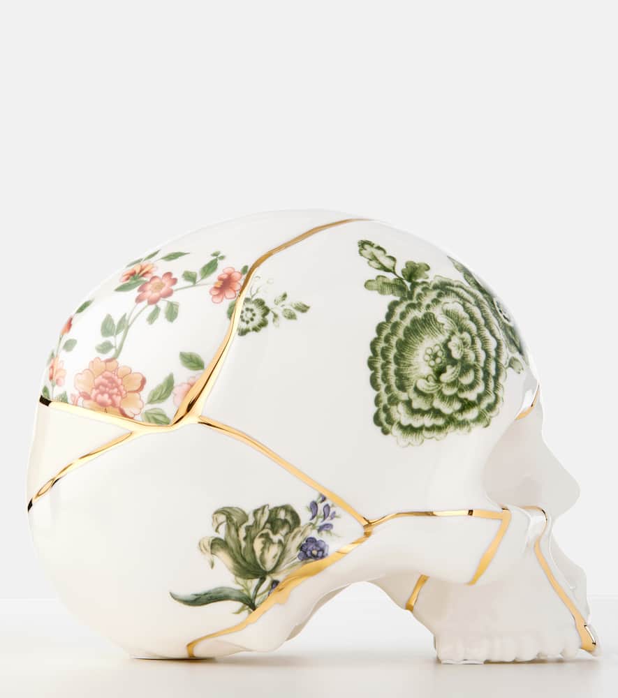 Kintsugi Skull decorative object by Marcantonio Raimondi Malerba