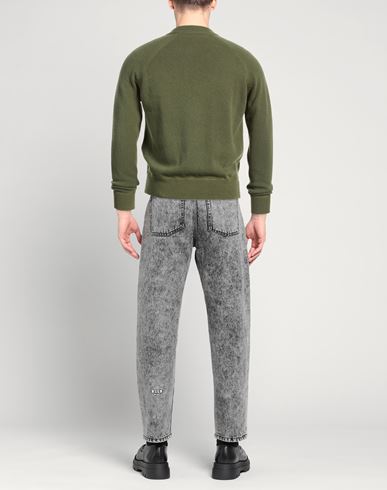 Man Sweater Military green Size S Wool, Polyamide