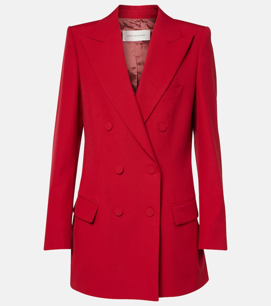 Double-breasted wool blazer