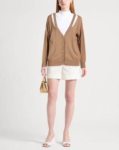 Woman Cardigan Camel Size ONESIZE Viscose, Polyester