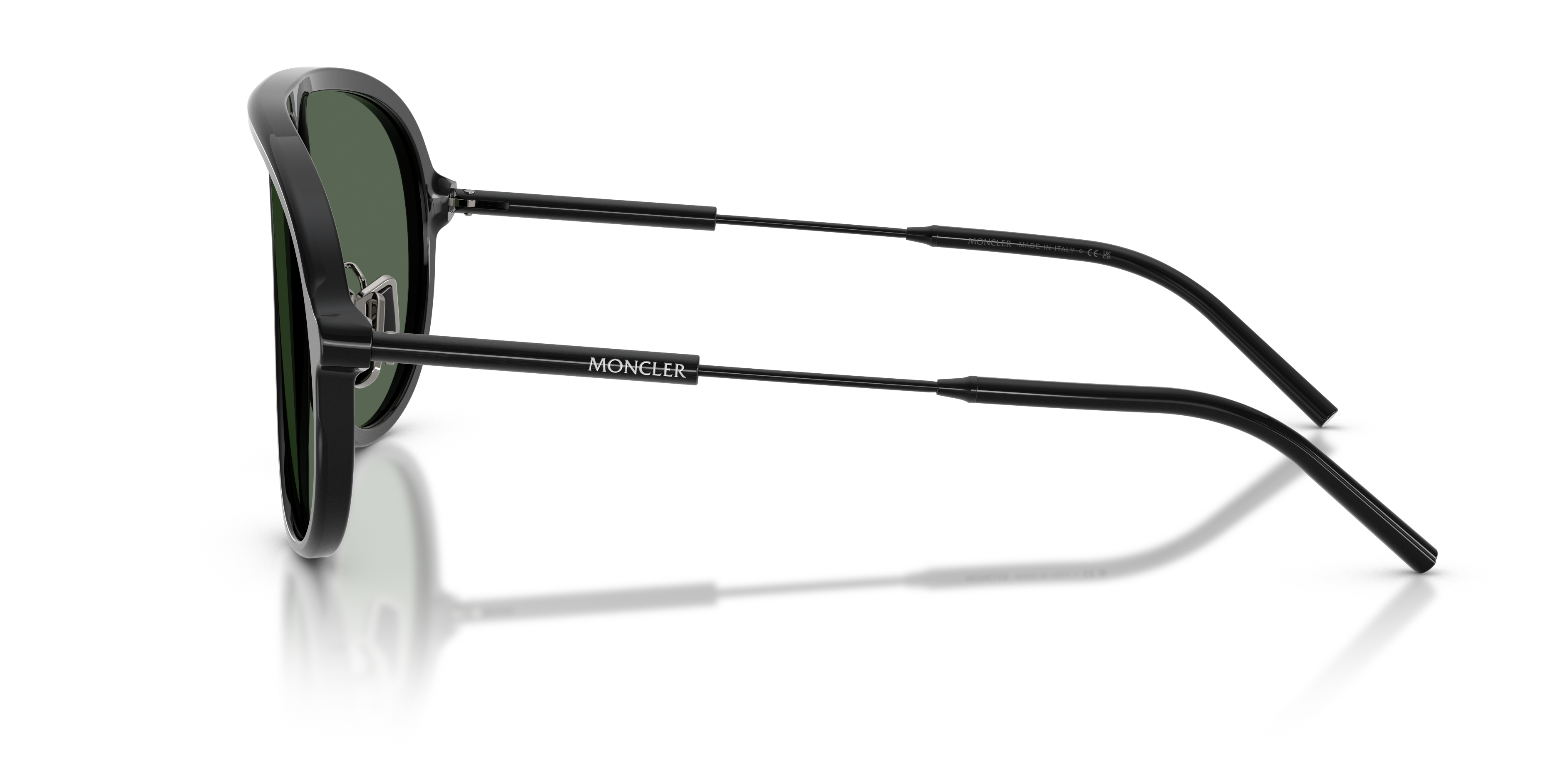 Moncler Unisex Moncler ME6009 GLYDE 300171 Sunglasses Acetate Black Green Pilot Norma