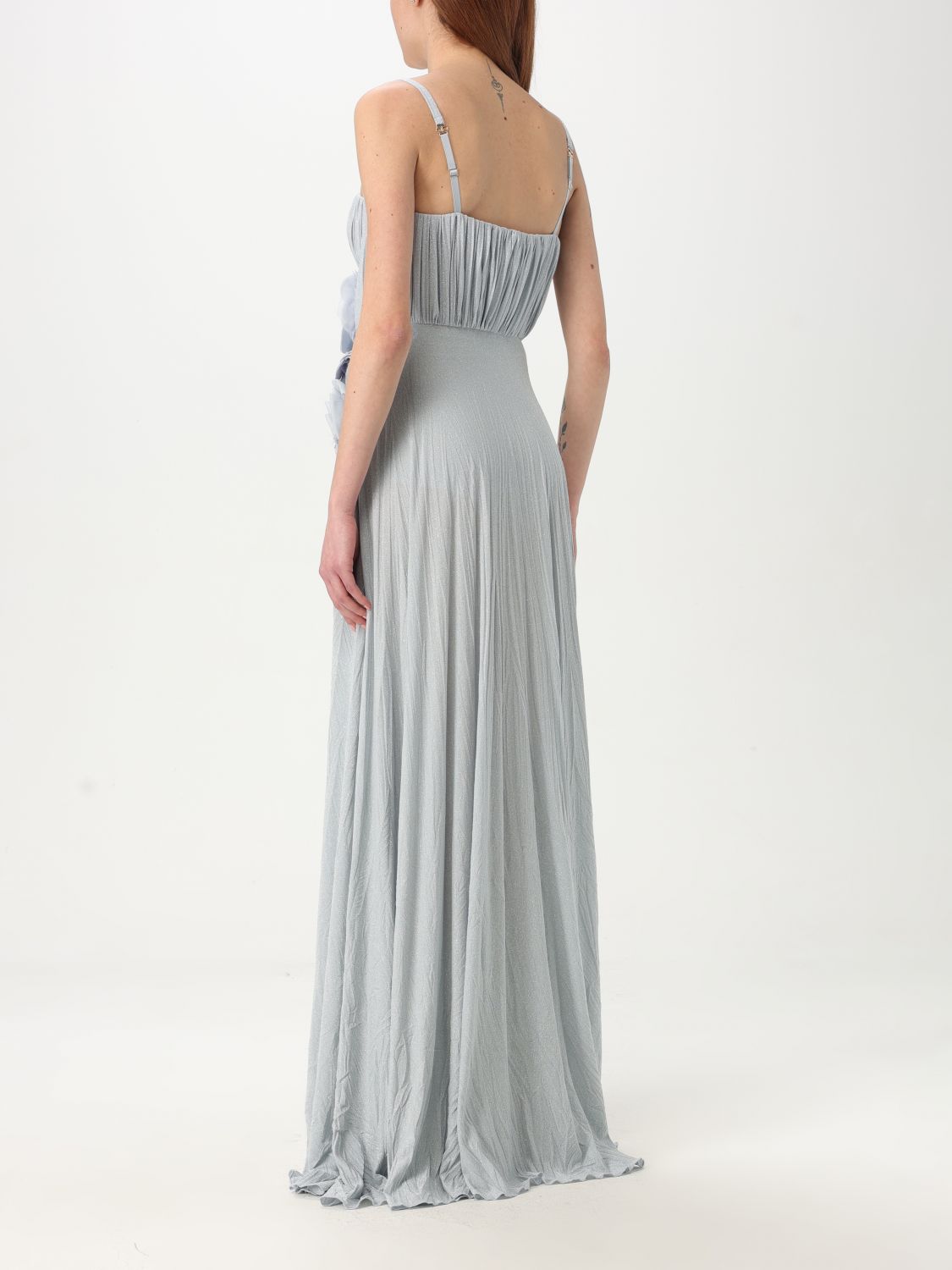Dress ELISABETTA FRANCHI Woman color Gnawed Blue