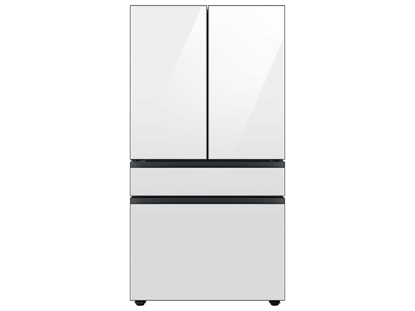 Bespoke 4-Door French Door Refrigerator Panel in White Glass - Top Panel(RA-F18DU412/AA)