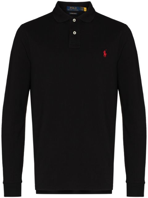 Logo-embroidered polo shirt