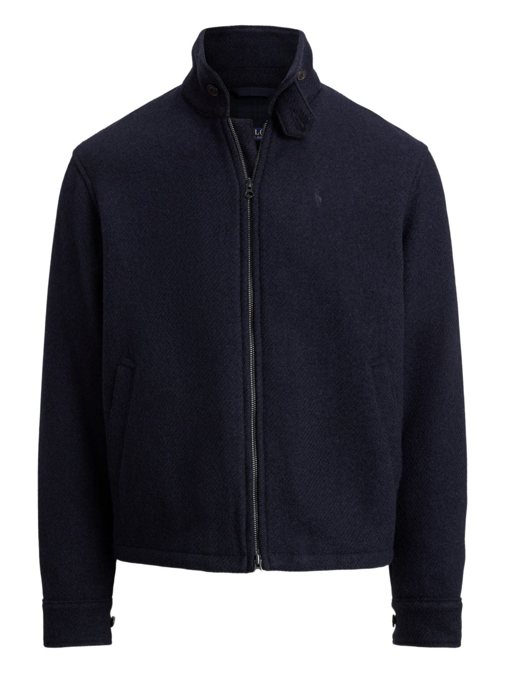 Wool zip-front windbreaker - Blue