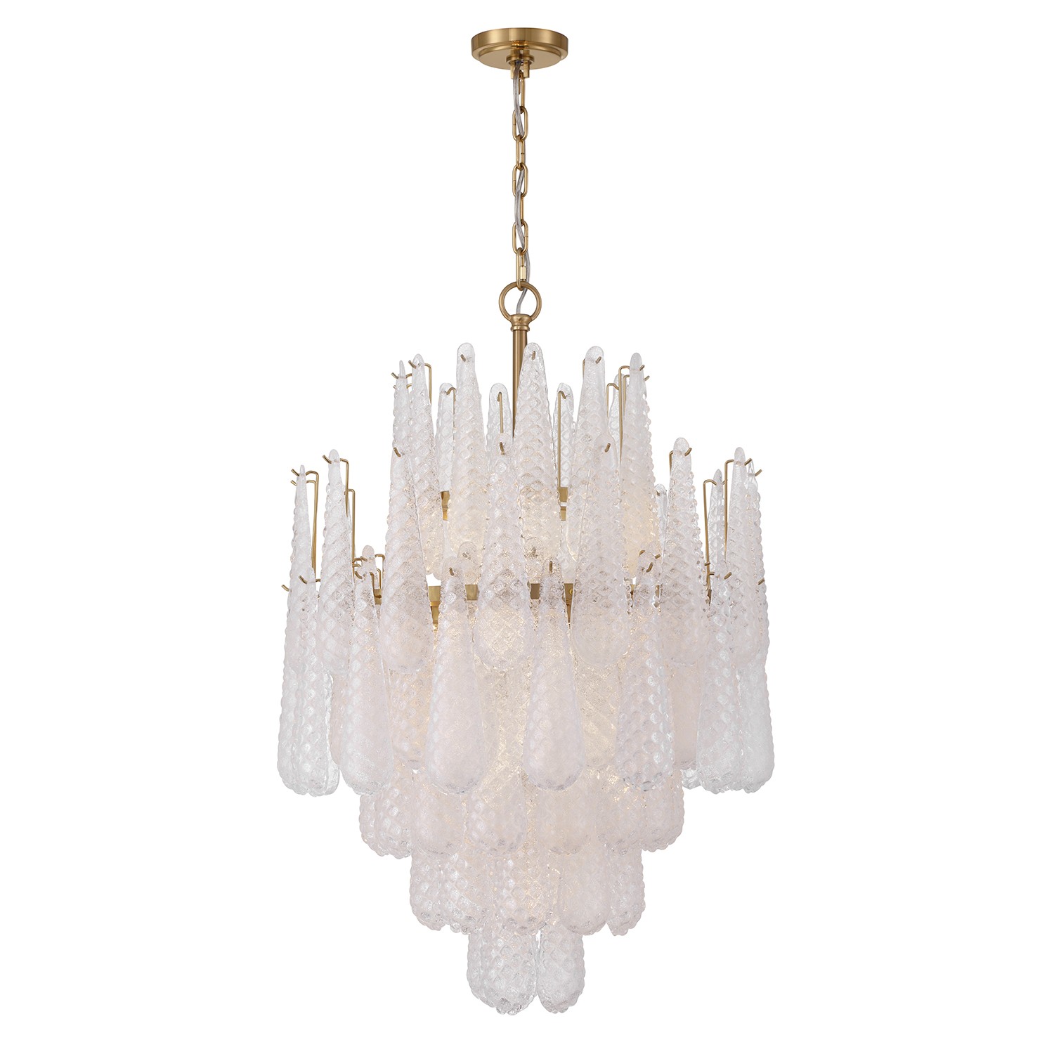Aged Brass Chandelier from the Ollie Collection
