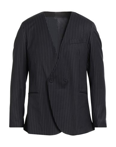 Man Blazer Midnight blue Size 40 Polyester, Viscose, Elastane