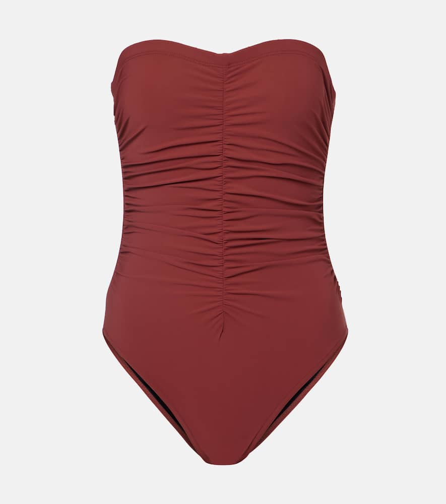 Basics ruched bandeau swimsuit