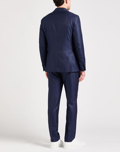 Man Suit Navy Size 40 Wool, Silk, Linen