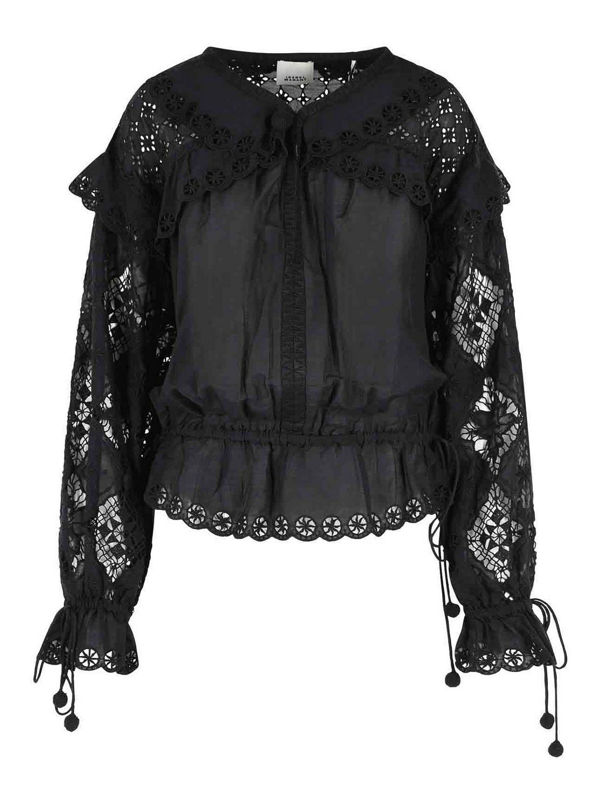 Nowana Black Cotton Blouse