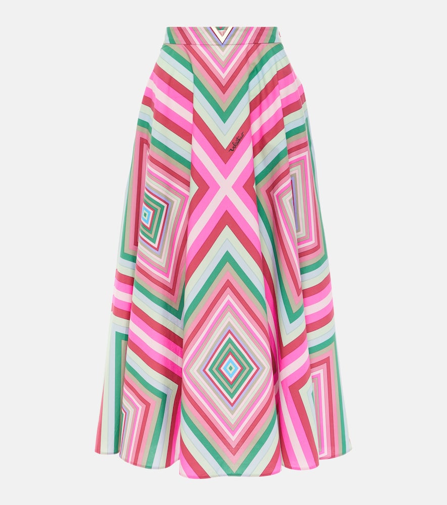 Rhombus 75 cotton poplin maxi skirt