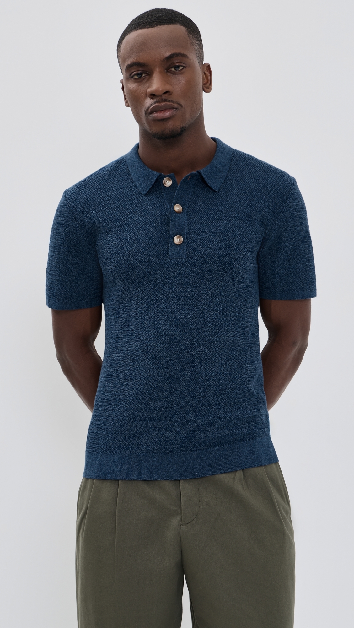 Nathan Knit Polo Harbour