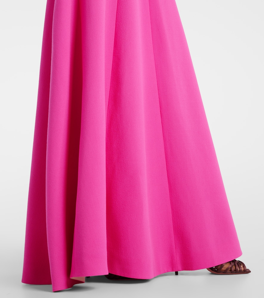 Malinda wool crêpe gown
