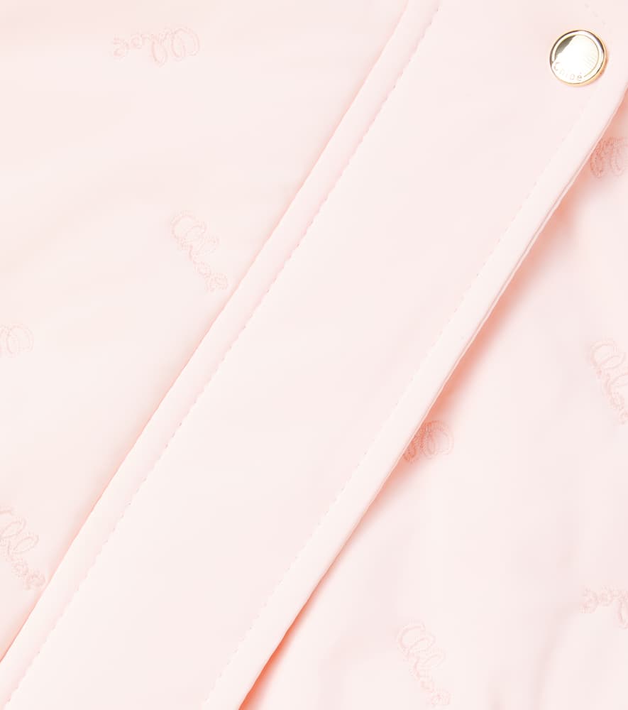 Chloé Kids Baby embroidered hooded jacket