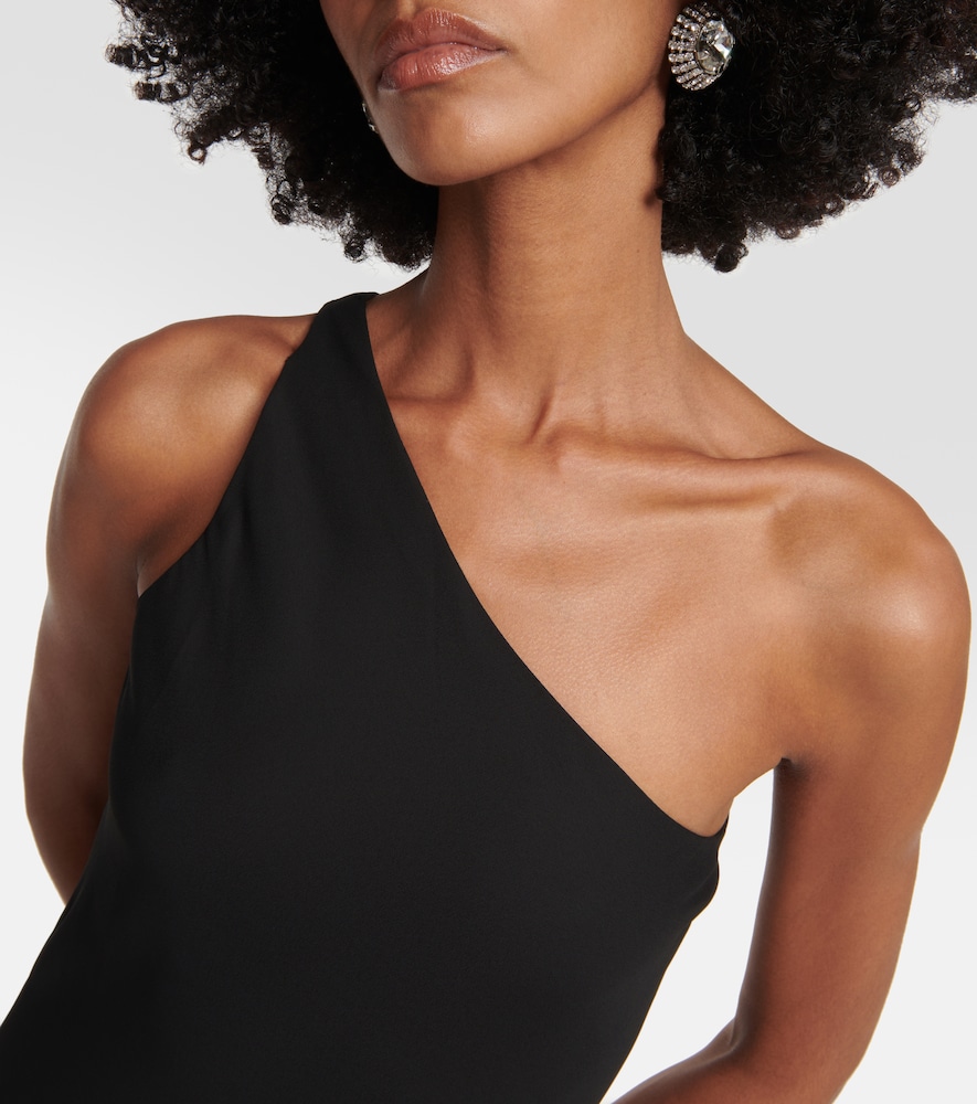 One-shoulder chiffon maxi dress