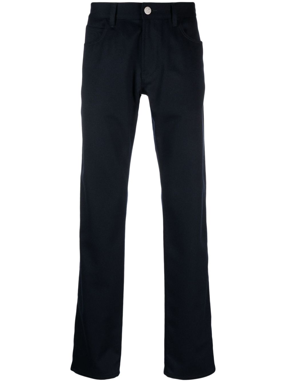 Straight-leg cashmere trousers - Blue